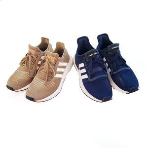 Men's Adidas Runners Athletic Sneakers Blue and Tan/Sand  8 and 9 (2 Pair)